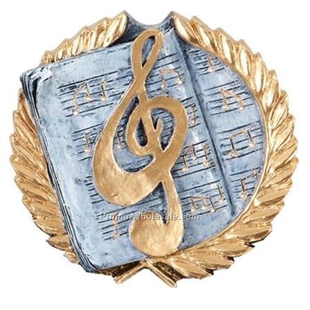 3-1/4" Music High Relief Resin Plaque Mount