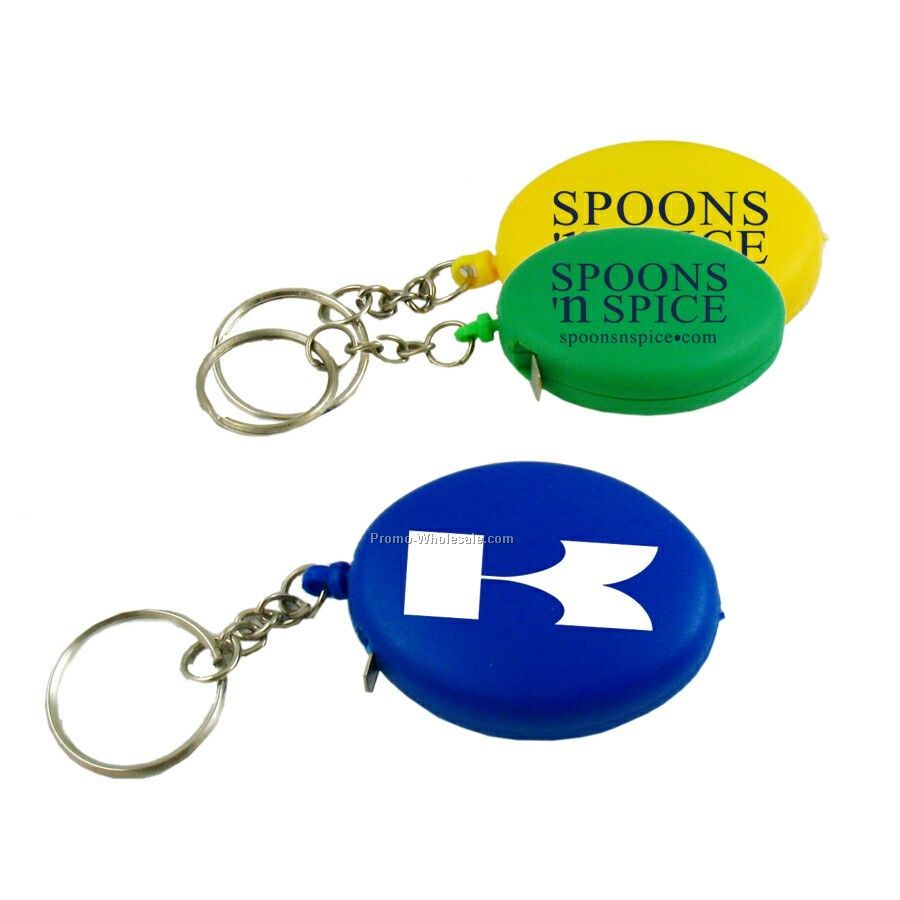 3' Oval Tape Measure W/Key Chain