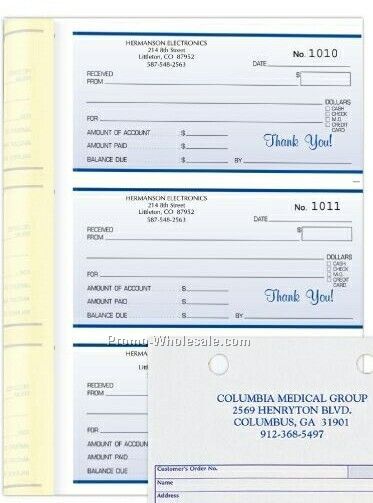 3 Part Receipt Booklets