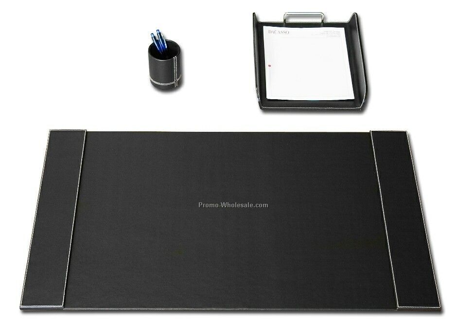 3-piece Eco-friendly Leather Desk Set