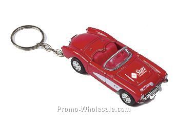 3"x1-1/4"x1-1/4" 1957 Chevrolet Corvette Car With Key Chain