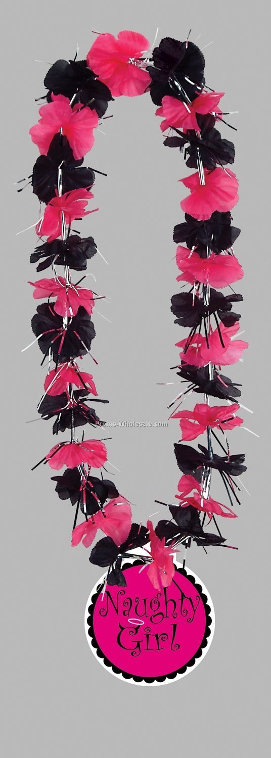 33" Party Leis W/ Naughty Girl Medallion