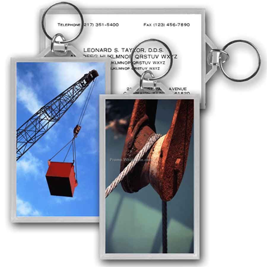 3d Lenticular Acrylic Business Card Key Chain - Custom