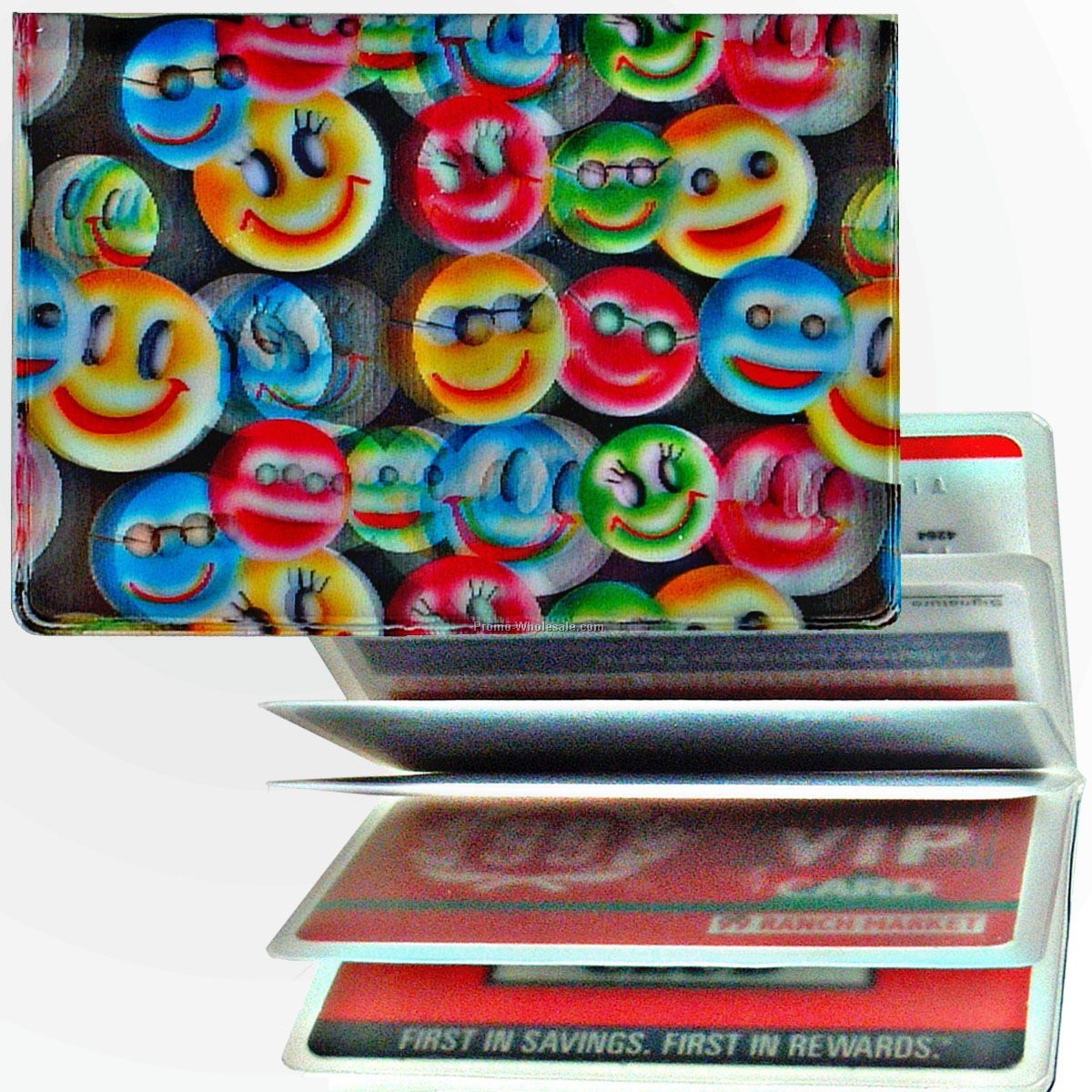 3d Lenticular Id / Credit Card Holder - Stock / Smiley Face