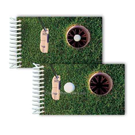 3d Lenticular Mini Notebook; Stock; Golf Putt; Blanks