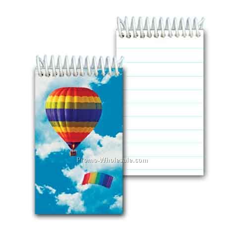 3d Lenticular Mini Notebook; Stock; Hot Air Balloon; Blanks