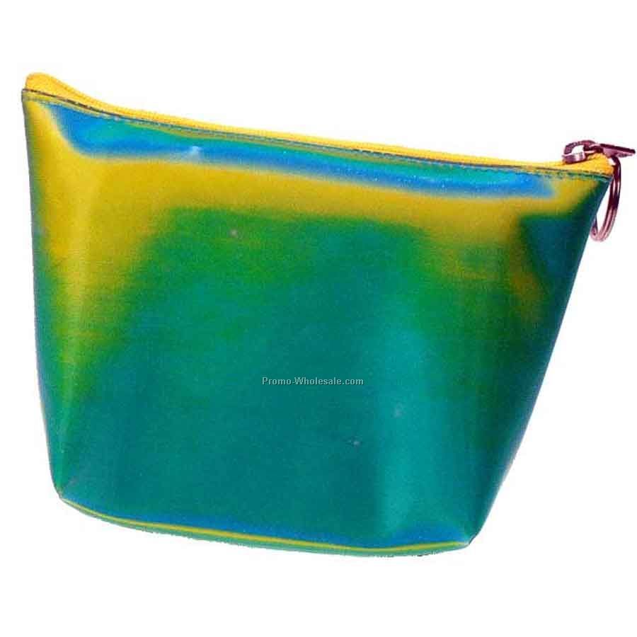3d Lenticular Purse With Key Ring - Pavia - Stock / Blue Yellow Green