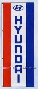 3'x8' Single Face Dealer Interceptor Logo Flags - Hyundai