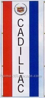 3'x8' Stock Double Face Dealer Rotator Logo Flags - Cadillac