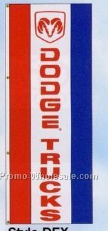 3'x8' Stock Single Face Dealer Rotator Logo Flags - Dodge Trucks