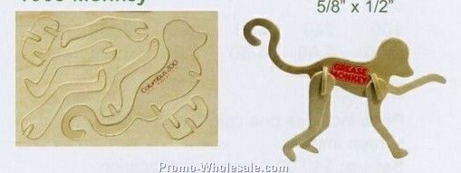 4-5/8"x3"x1/8" Monkey Mini-logo Puzzle