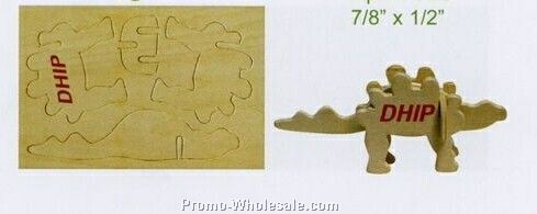 4-5/8"x3"x1/8" Stegosaurus Mini-logo Puzzle