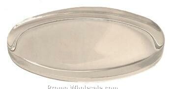 4.75" Oval Glass Paper Weight