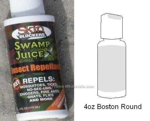 4 Oz. Swamp Juice Brand Insect Repellant In Boston Round Bottle