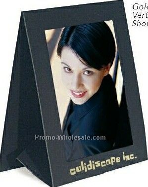 4"x6" Black Vertical Grandeur Easel Portrait Folder