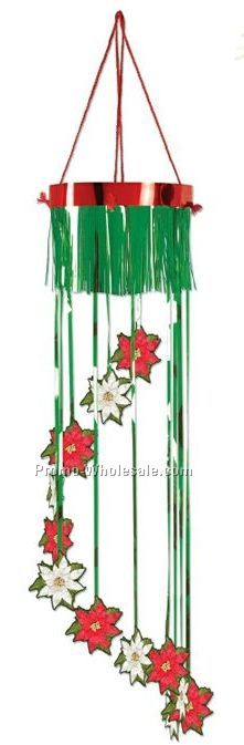 40" Poinsettia Shimmering Spiral