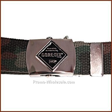 42" Web Belt & Military Buckle W/1" Emblem (1 Color-fill)