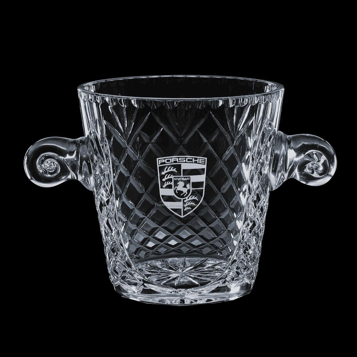 5-1/2" Medallion Crystal Ice Bucket