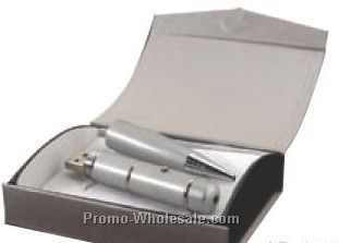 5-5/8"x1/2" Laser Pointer USB Flash Drive Pen - 128mb