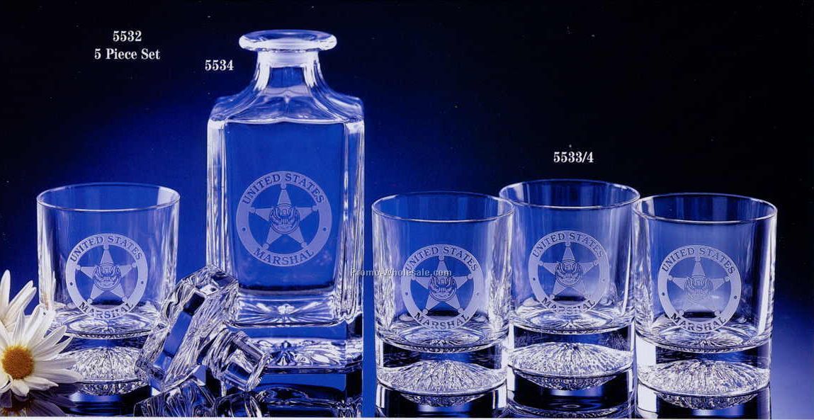 5 Piece Crystal Premier Spirit Glass Set