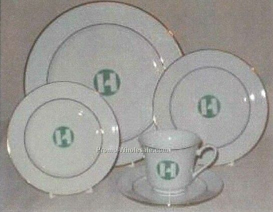 5 Piece Place Setting W/ Double Gold Bands