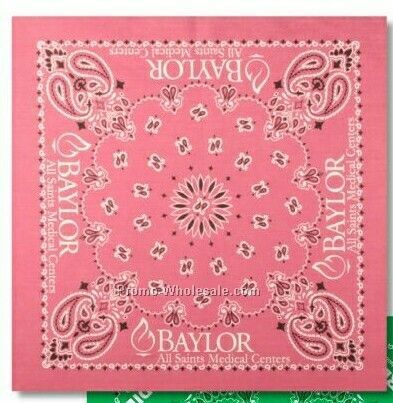 50/50 Poly Cotton Custom Paisley Bandanna - 22"x22" (Rotary Printed)