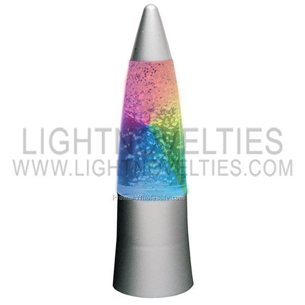 6" Light Up Torpedo - Rainbow Glitter