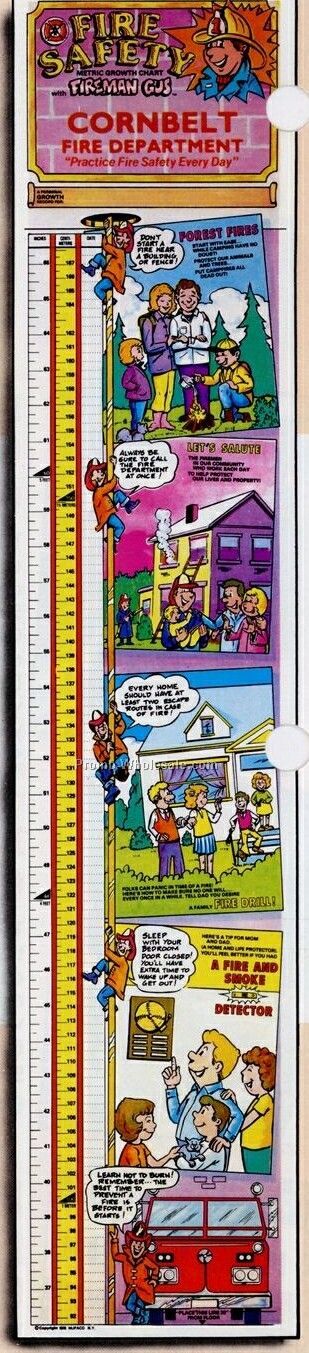 7-1/2"x38" Fire Safety Growth Charts