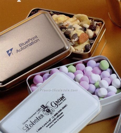 7 Oz. Trail Mix In Mini Promotional Rectangular Tins