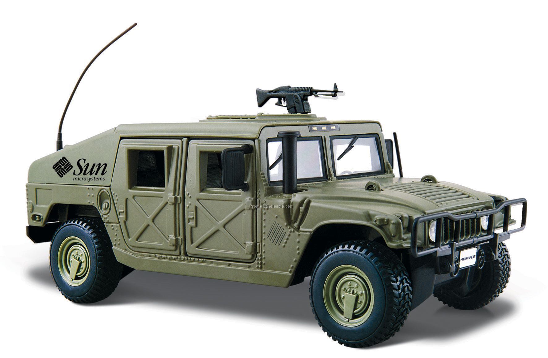 7"x2-1/2"x3" Military Green Humvee Die Cast Replica