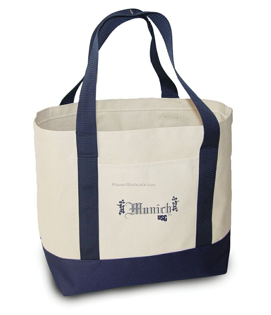 728 (A) N Extra Large Two-tone Tote With Poly Handles