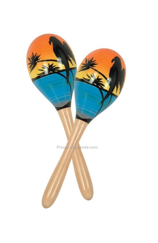 8" Tropical Fun Party Maracas