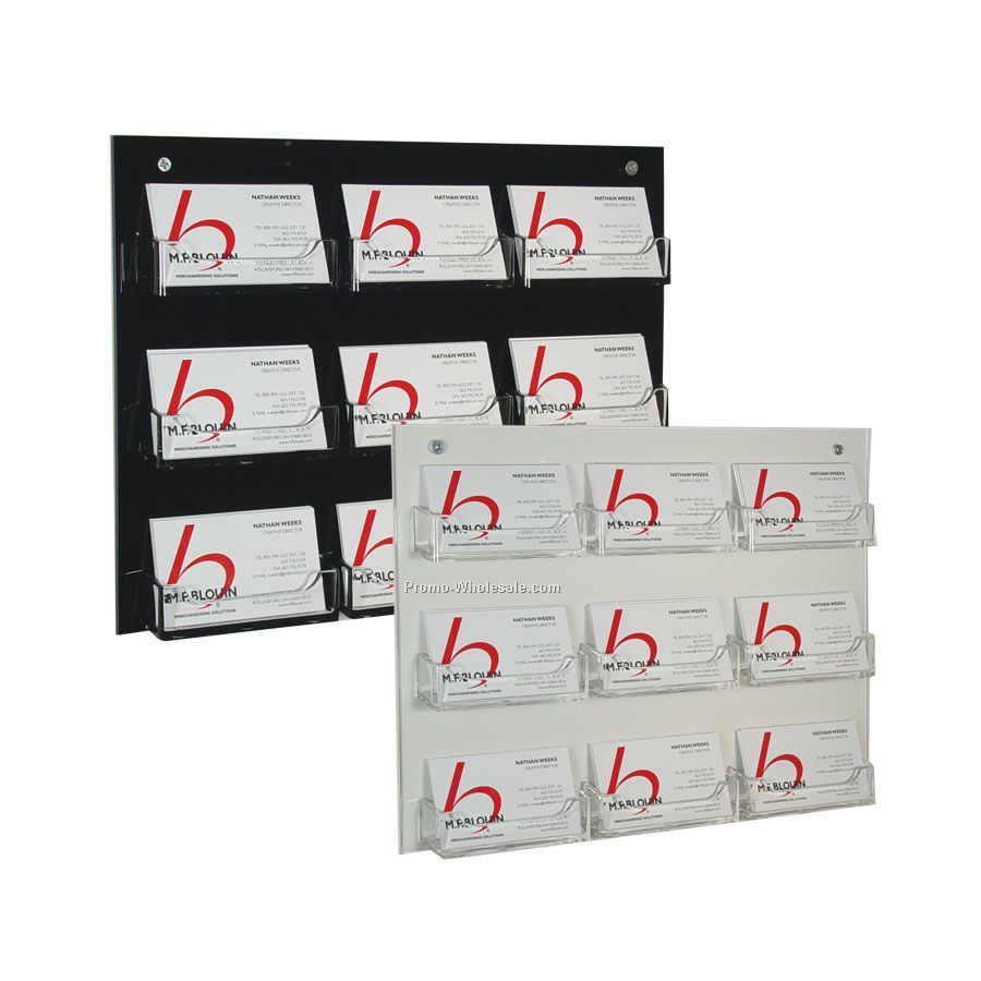 9-pocket Wall Mount Business Card Holder