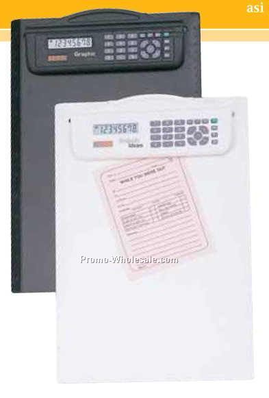 9"x13-3/8"x7/8" Dual Powered Clipboard Calculator (8 Digit Display)