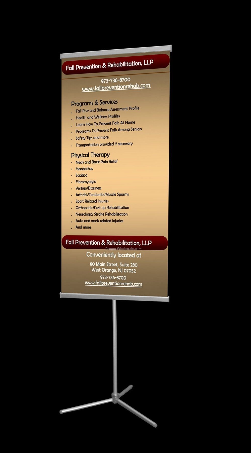 Adjustable Banner Stand /1 - 31.5" X 60" Banner