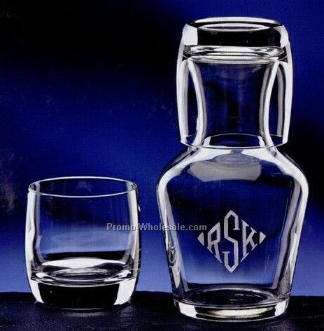 Ambassador Water Set With Carafe & Tumbler (Deep Etch)