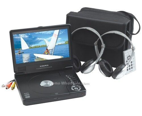 Audiovox Slim Line DVD Player With Headsets (8")