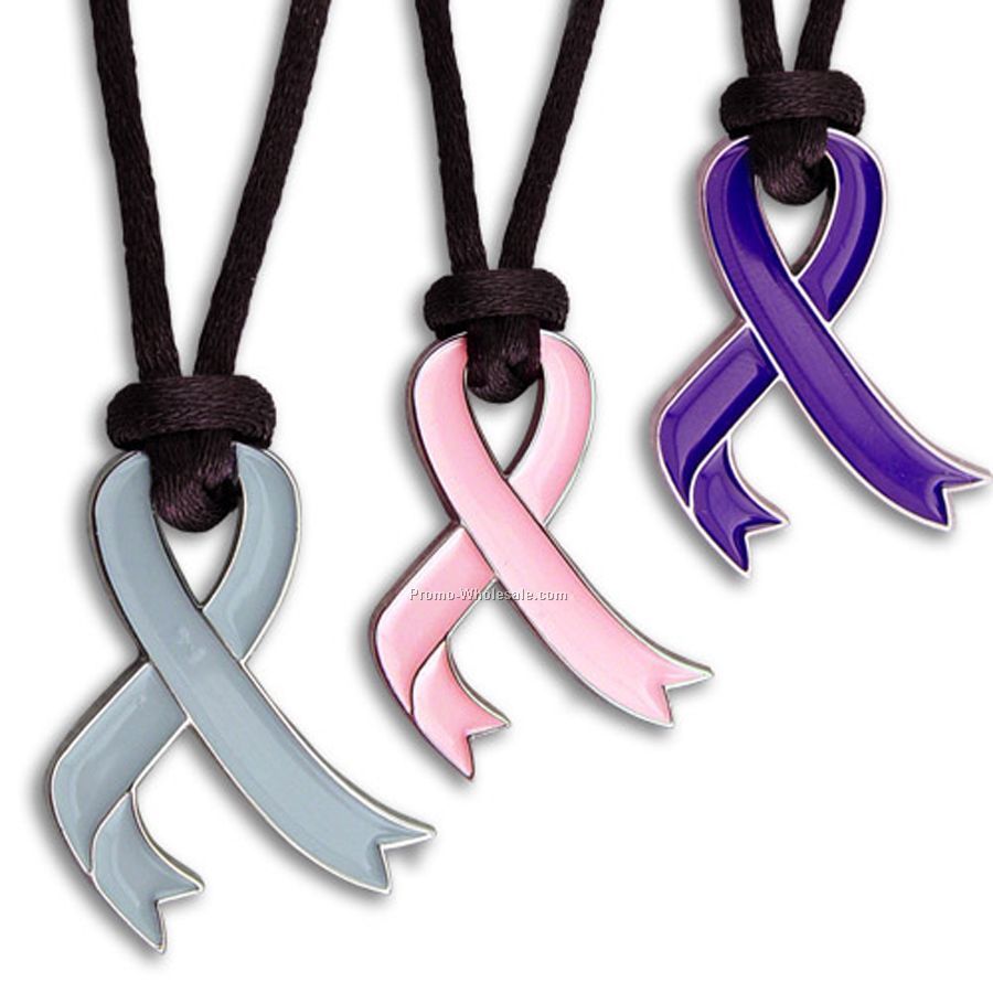 Awareness Pendant In 2-dimensional Ribbon Shape