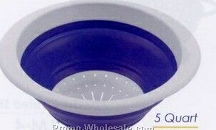 Blue Collapsible Colander (5 Quart)