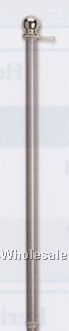 Brushed Aluminum 1 Piece Outdoor Flagpole With Anti-wrap Sleeve (5'x1")