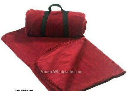 Burgundy Fleece Throw Blanket (Standard Service)