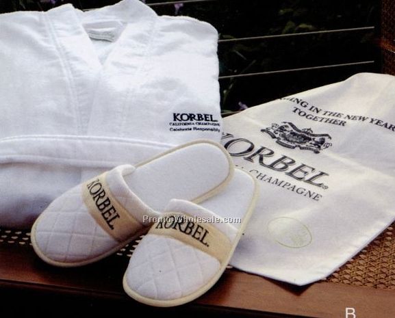 Cabana Bay Velour Robe And Slippers Gift Set