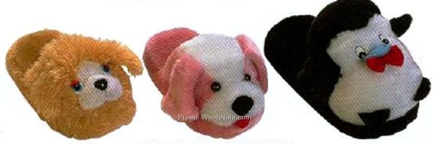 Children's Animal Slipper (Penguin/ Pink Dog/ Brown Dog) (S-xl)