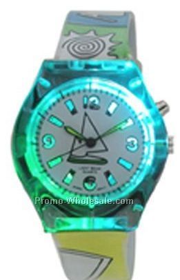 Cititec LED Plastic Quartz Watch (Silver, Yellow, Green)