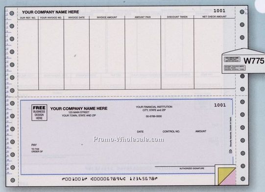 Continuous Accounts Payable Check (3 Part)