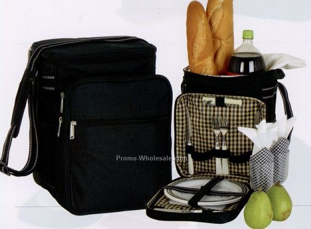 Cooler W/ Picnic Set For 2 (Blank)