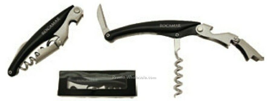 Curved 3-in-1 Corkscrew W/ Wrapper Trimmer