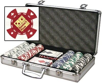 Custom Hot Stamped Poker Chip Set - 300 Chip Set