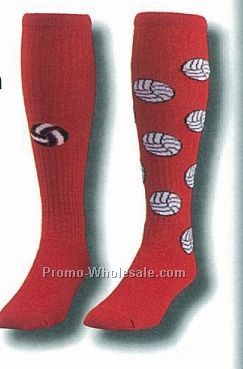Custom Over The Calf Volleyball Socks W/ Ankle & Arch Support (10-13 Large)