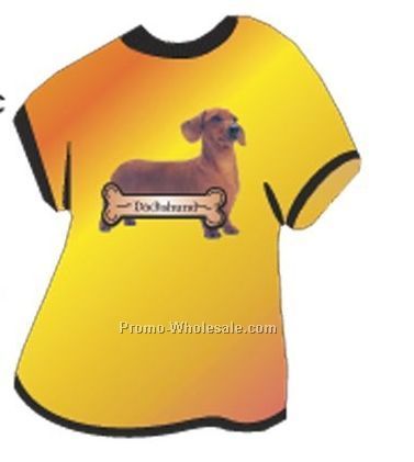 Dachshund Dog Acrylic T Shirt Coaster W/ Felt Back